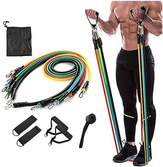Full-Body Fitness at Home: Resistance Exercise Bands Set